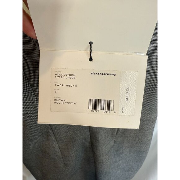 Alexander Wang Houndstooth Fitted Dress NWT - Size 2 - Picture 8 of 9